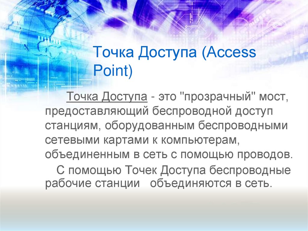 Точка Доступа (Access Point)