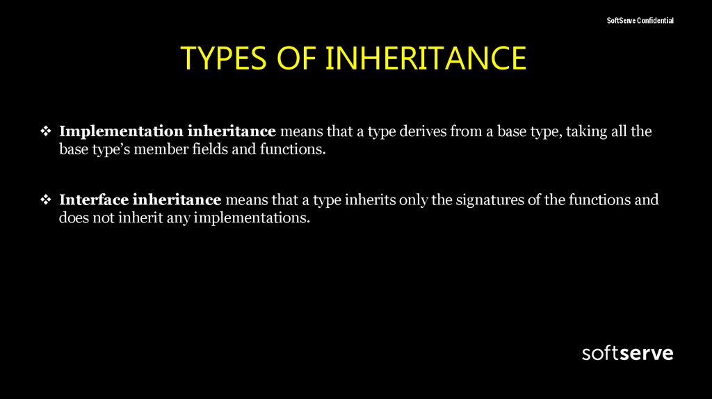 TYPES OF INHERITANCE