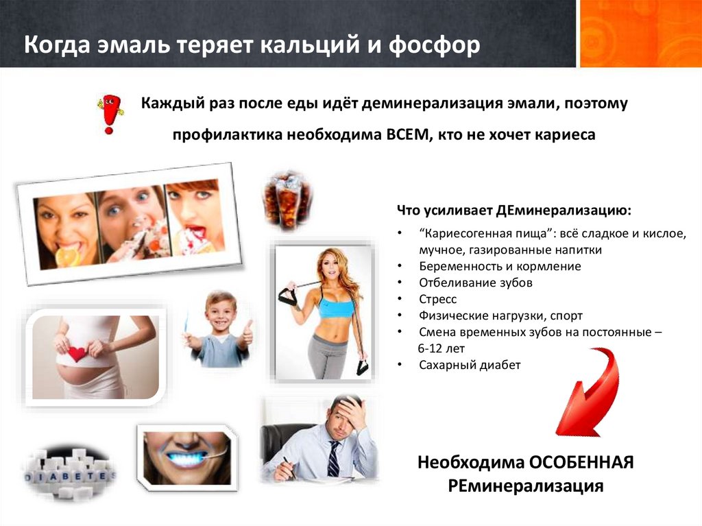 Когда эмаль теряет кальций и фосфор