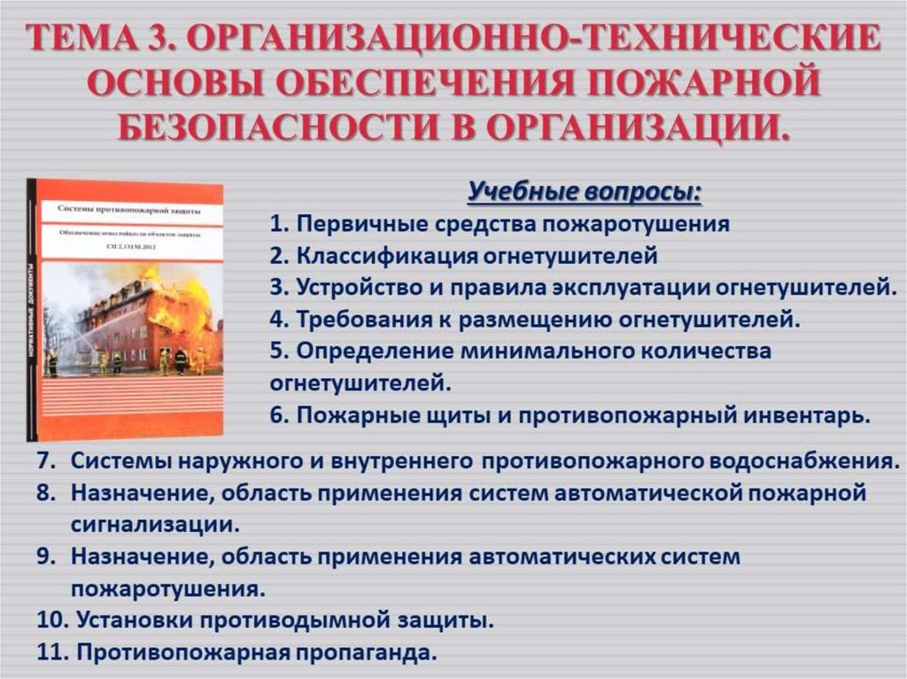 Обеспечение пожарной безопасности склада