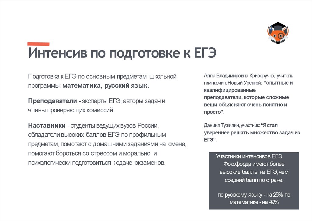 Интенсив по подготовке к ЕГЭ