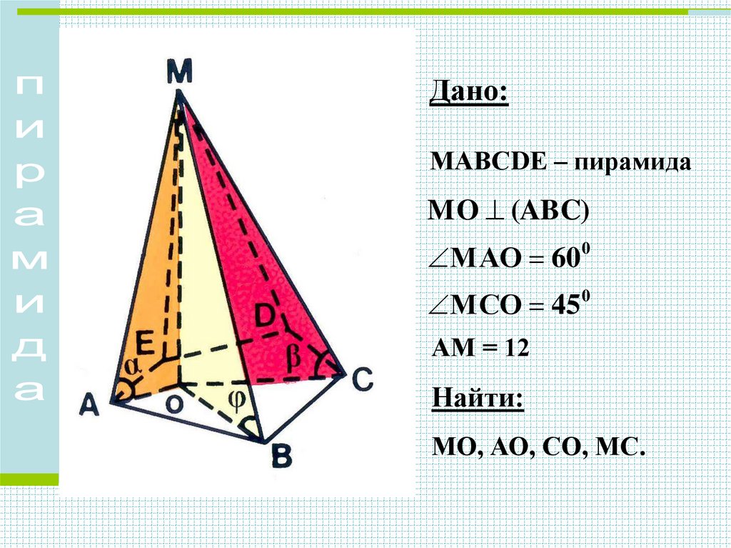 Пирамида правильная пирамида презентация 10 класс атанасян