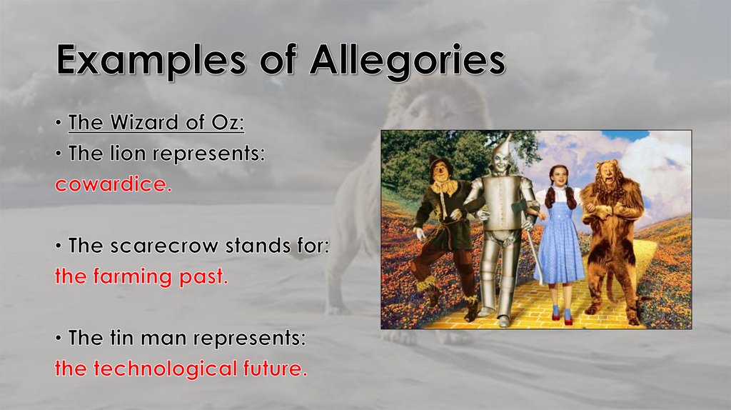 Examples of Allegories