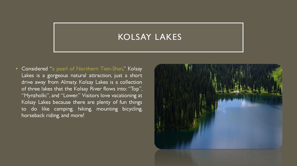 Kolsay Lakes