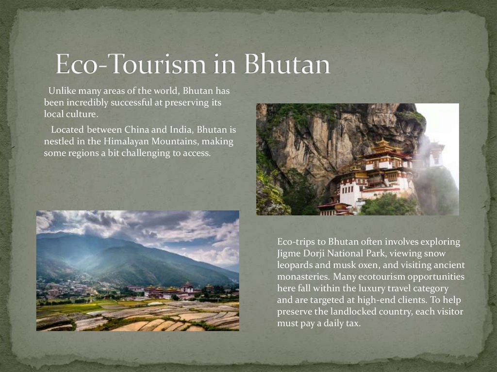 Eco-Tourism in Bhutan