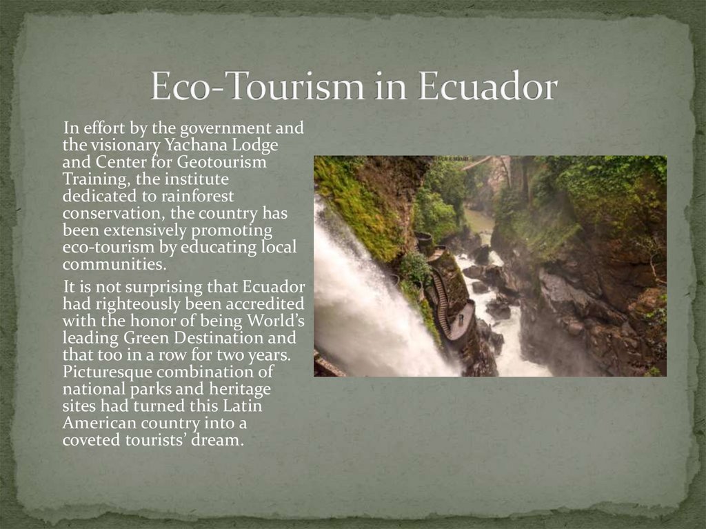 Eco-Tourism in Ecuador