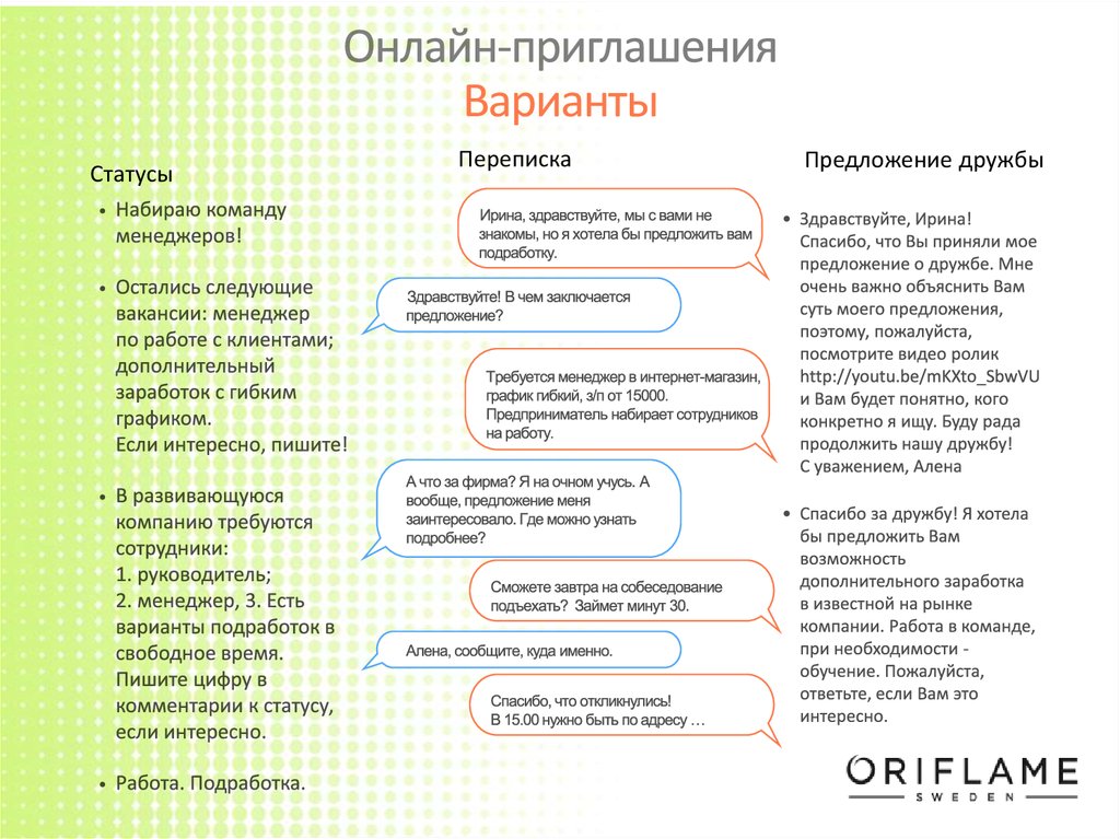 Текст на приглашение на презентацию