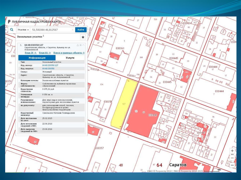 Кадастровая карта щекино