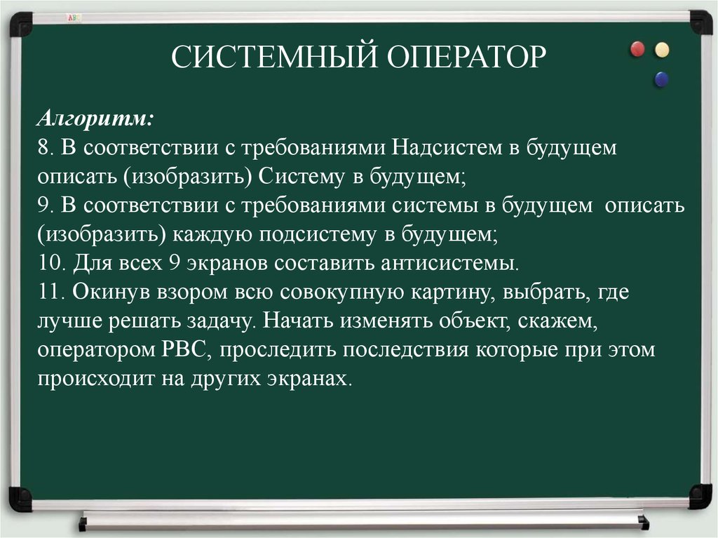 Оператор алгоритм. Системный оператор системы и антисистемы. Системе оператор Майме позволяет.