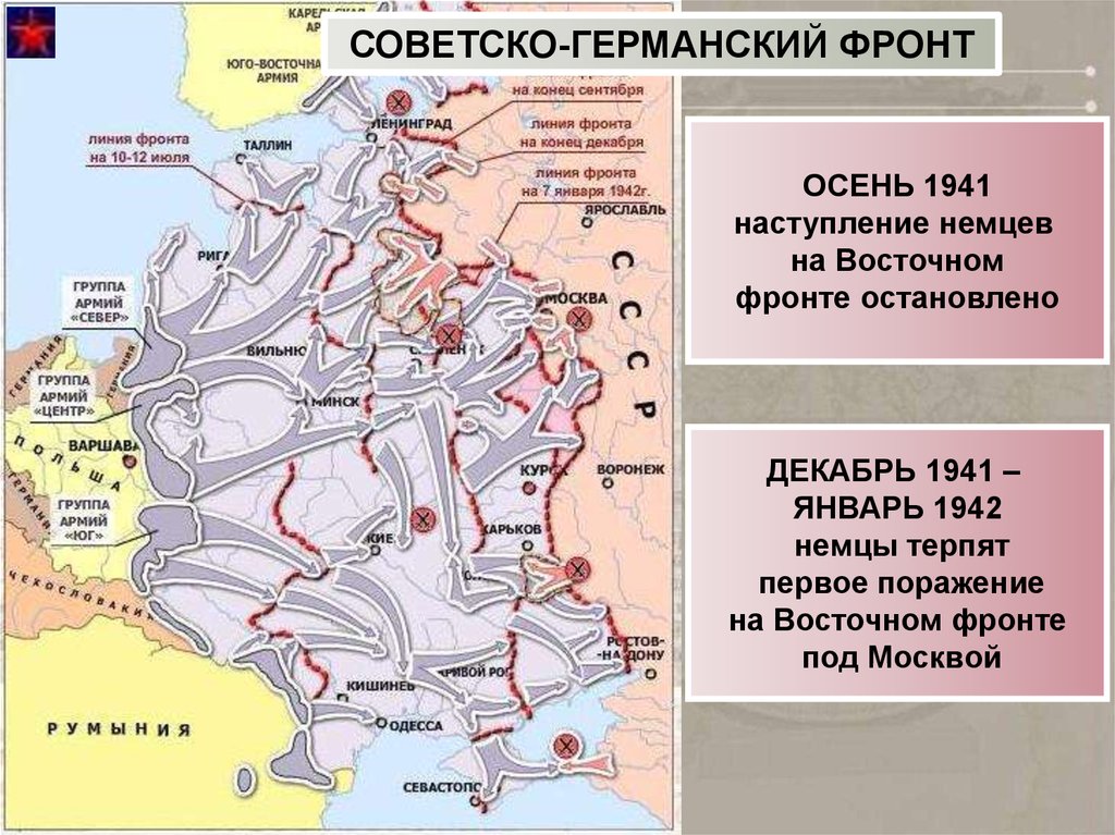 Карта продвижения вов