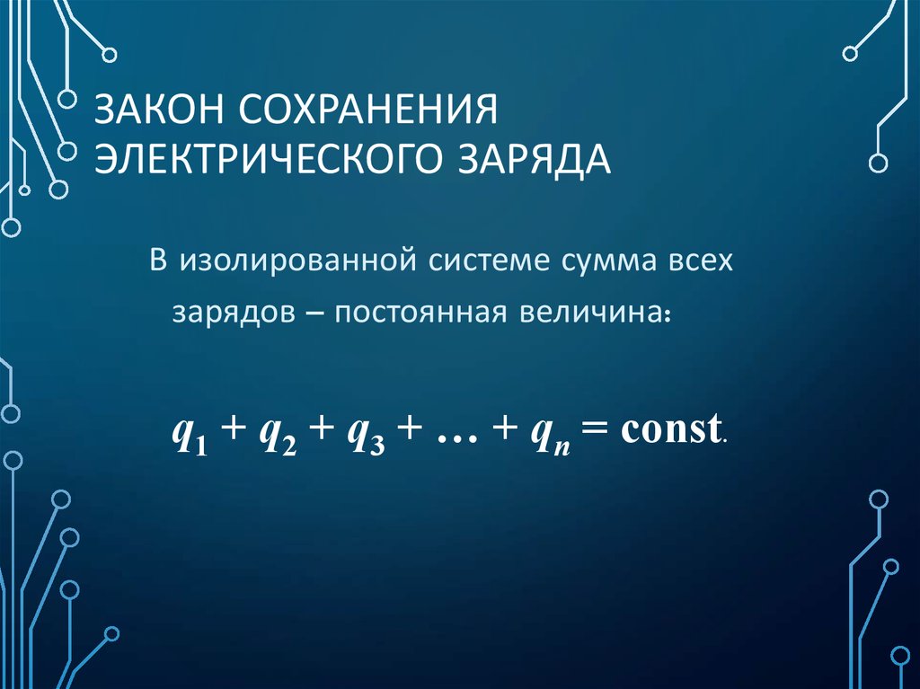 2 электрических заряда 6. Формула сохранения электрического заряда. Закон сохранения электрического заряда в изолированной системе. Электрический заряд закон сохранения электрического заряда. Закон сохранения Эл заряда формула.