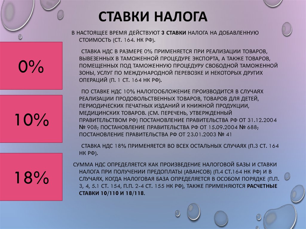 Налоговая ставка 0 процентов по ндс