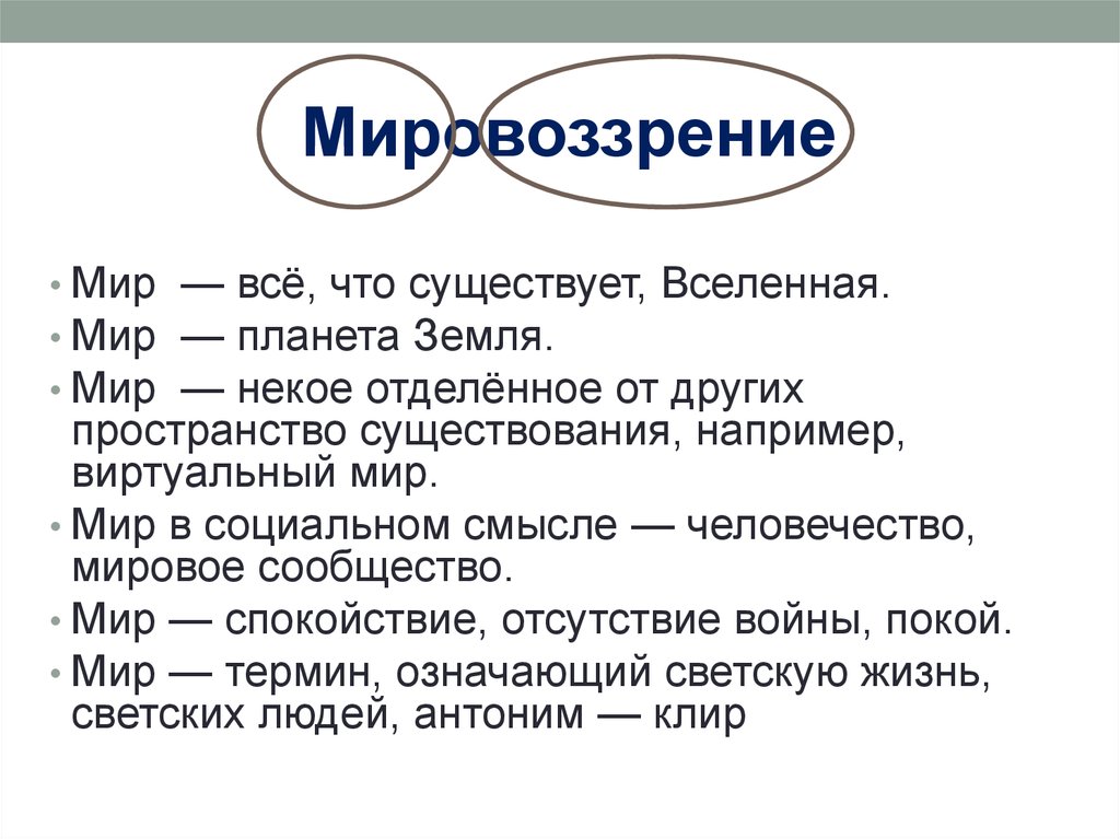 Мировоззрение сложный план по обществознанию