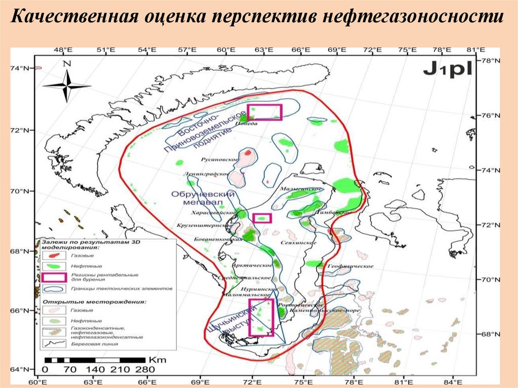 Карта перспектив нефтегазоносности