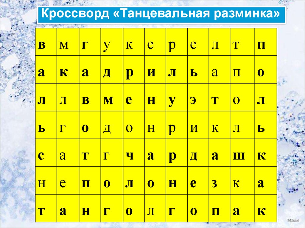 Английский бальный танец сканворд. Кроссворд танцы. Кроссворд танцевальная разминка.