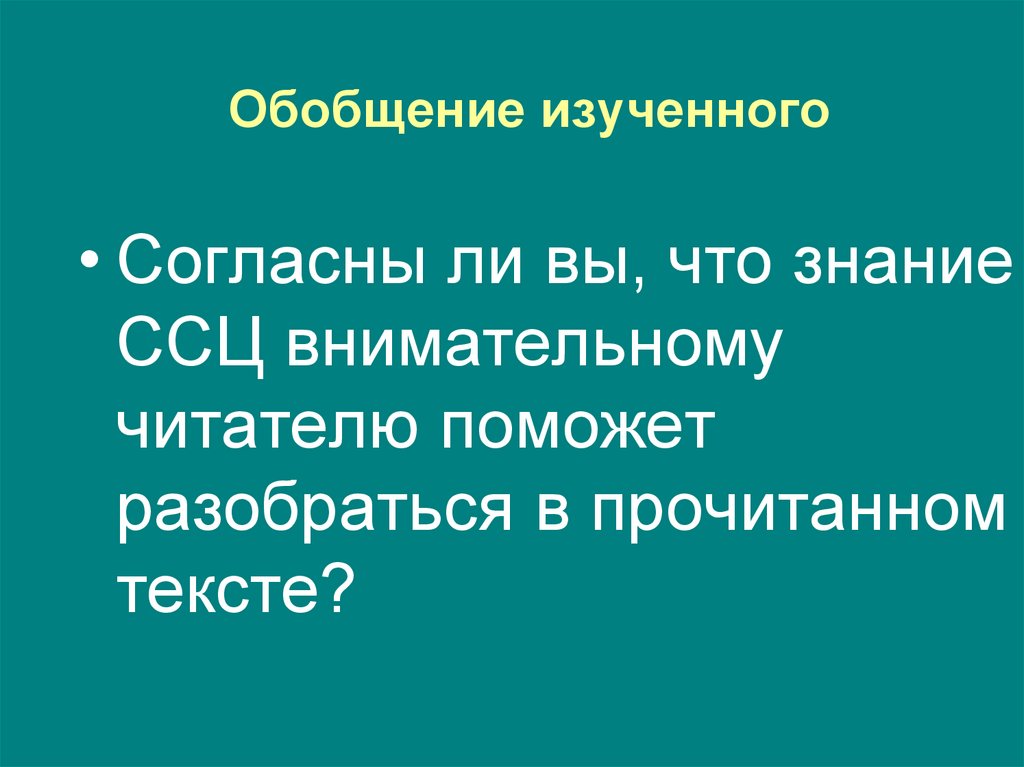 Сложное синтаксическое целое презентация