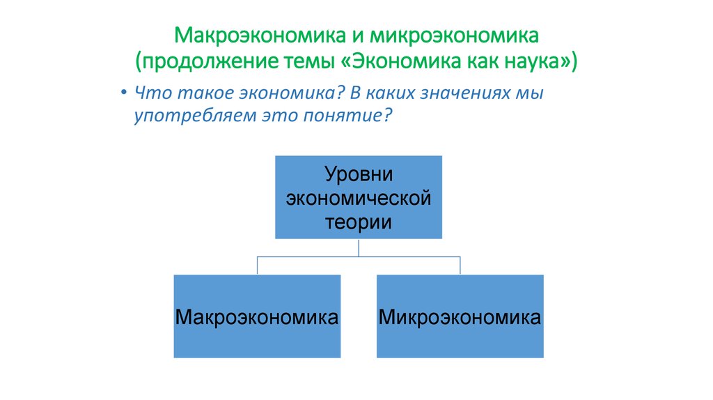 План на тему экономика и экономическая наука