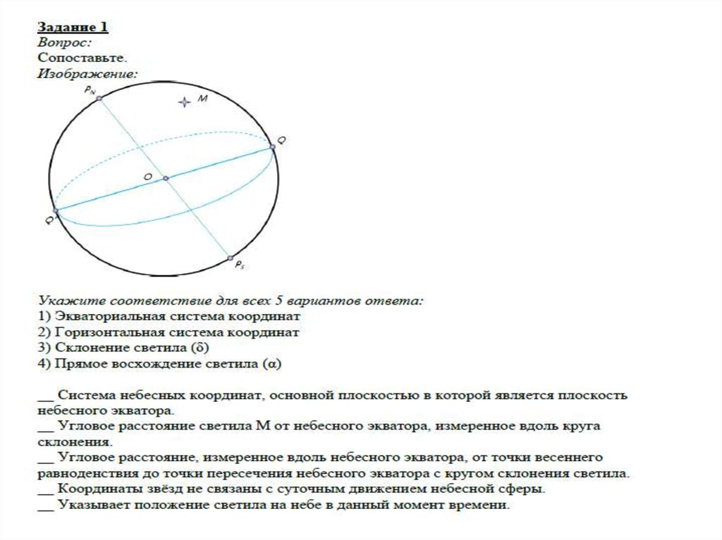 Звездное небо и небесные координаты презентация