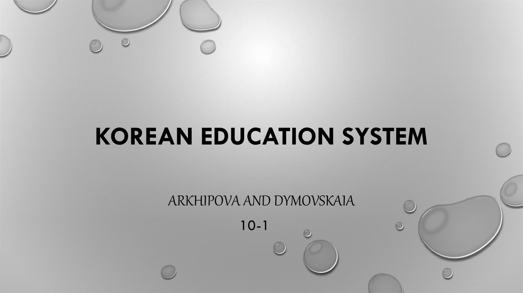Korean education system