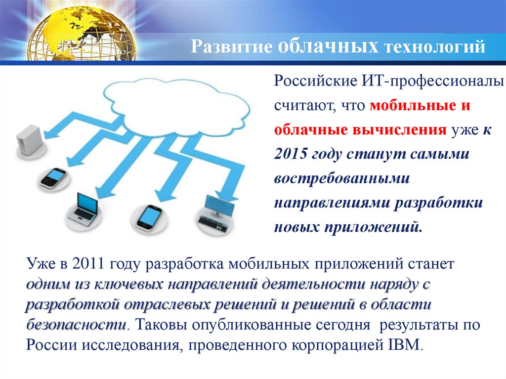 Развитие облачных технологий презентация