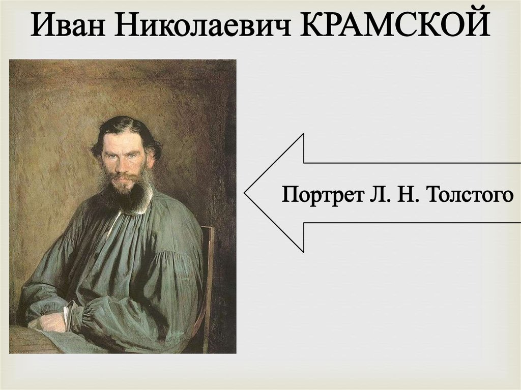 Репродукция картины крамского составь словесный портрет толстого