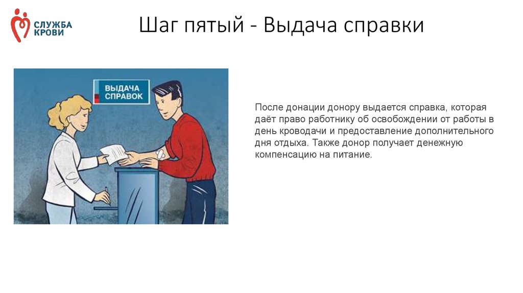 Шаг пятый - Выдача справки