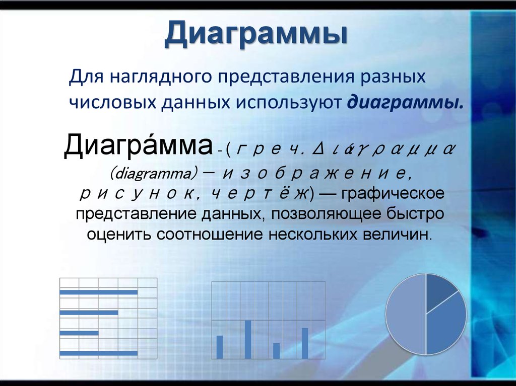 Наглядные формы представления информации диаграммы