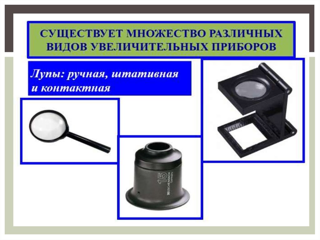 Основной частью лупы является. Увеличительные приборы 5 класс биология лупа. Ручная и штативная лупа. Оптический увеличительный прибор. Оптические приборы в биологии.