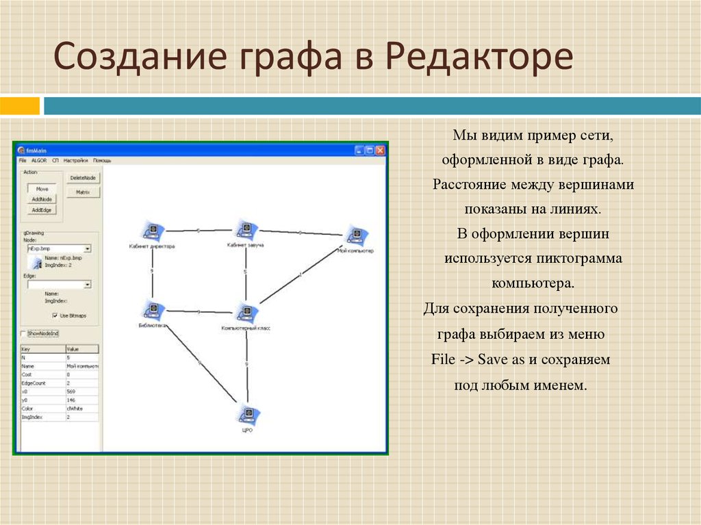 На примере можно увидеть. Построение графа сети. Программа для построения графов. Программы для построения сетевого графа. Построение сетевых графов.