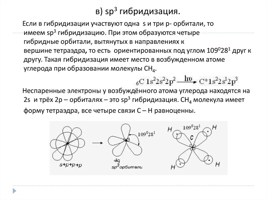Ccl4 схема образования молекул. Четыре sp3-гибридные орбитали. Гибридизация орбиталей ccl4. Гибридные SP-орбитали образуются:. 2 Гибридные орбитали образуются при sp3 гибридизации.