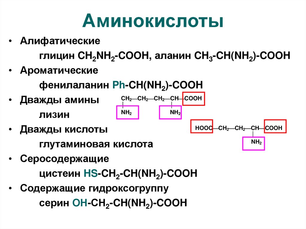 Химические свойства аминокислот и белков