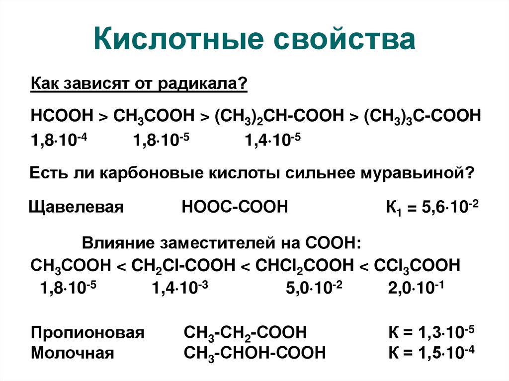 Свойства кислот тренажер. Свойства кислот. Усиление кислотных свойств карбоновых кислот. Кислотные свойства. Кислотные свойства кислот.