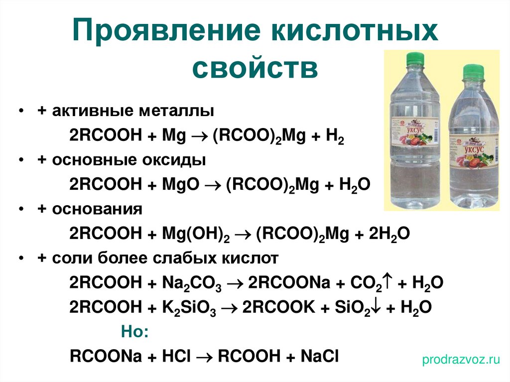 Практическая работа свойства кислот