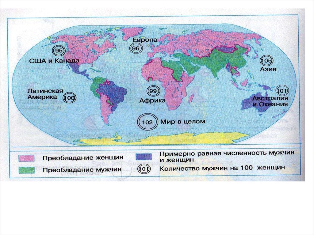 Возрастная карта населения россии