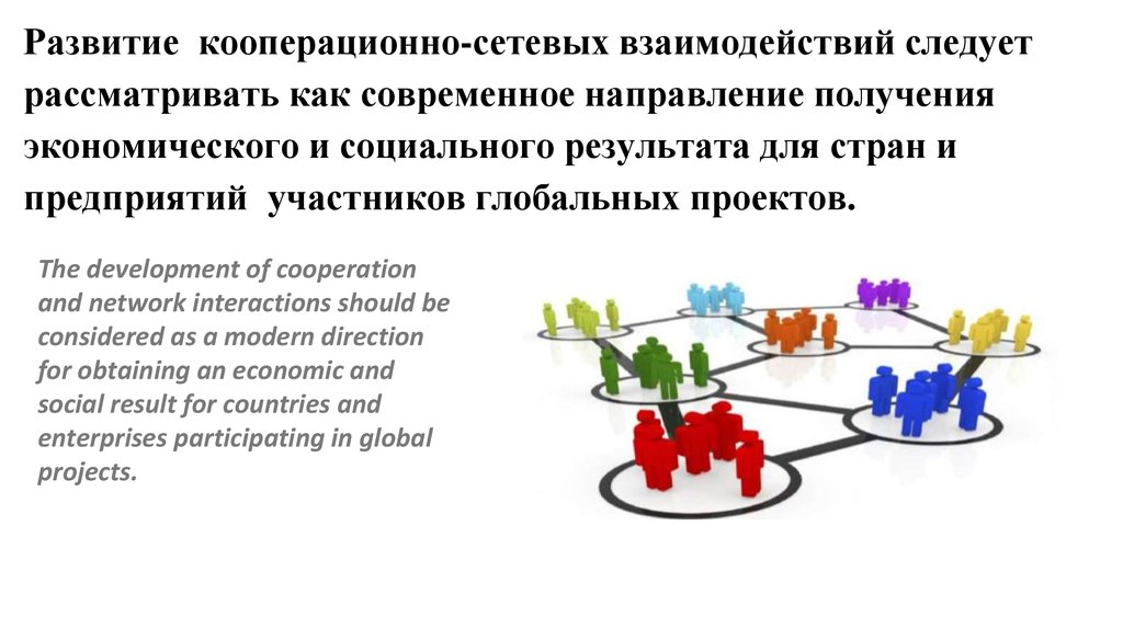 Формирование взаимосвязи. Кооперационно сетевые взаимодействия.