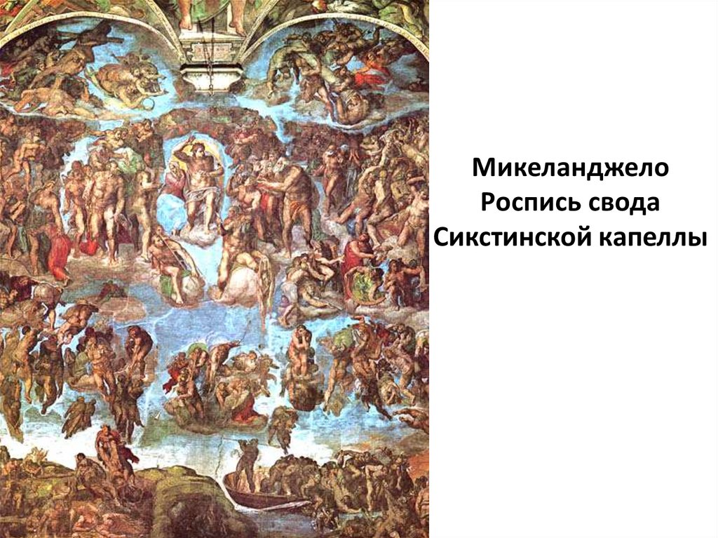 Микеланджело Роспись свода Сикстинской капеллы