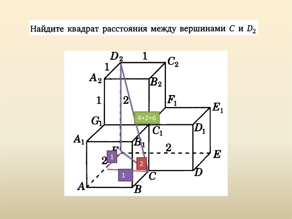 9. Расстояние в пространстве. Презентация Найдите квадрат расстояния с и в2. План конспект на тему расстояние между точками в пространстве. Расстояние в параллепипетиде.