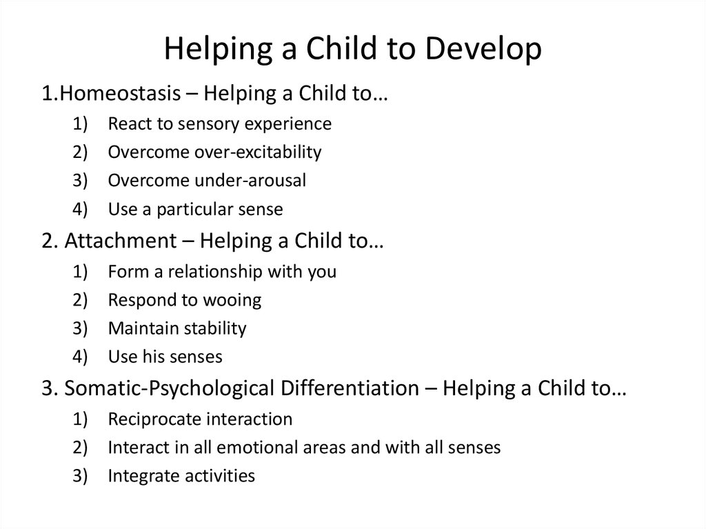 Helping a Child to Develop