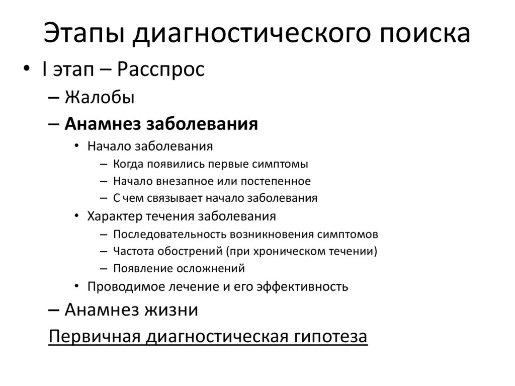 Схема истории болезни по пропедевтике внутренних болезней пример