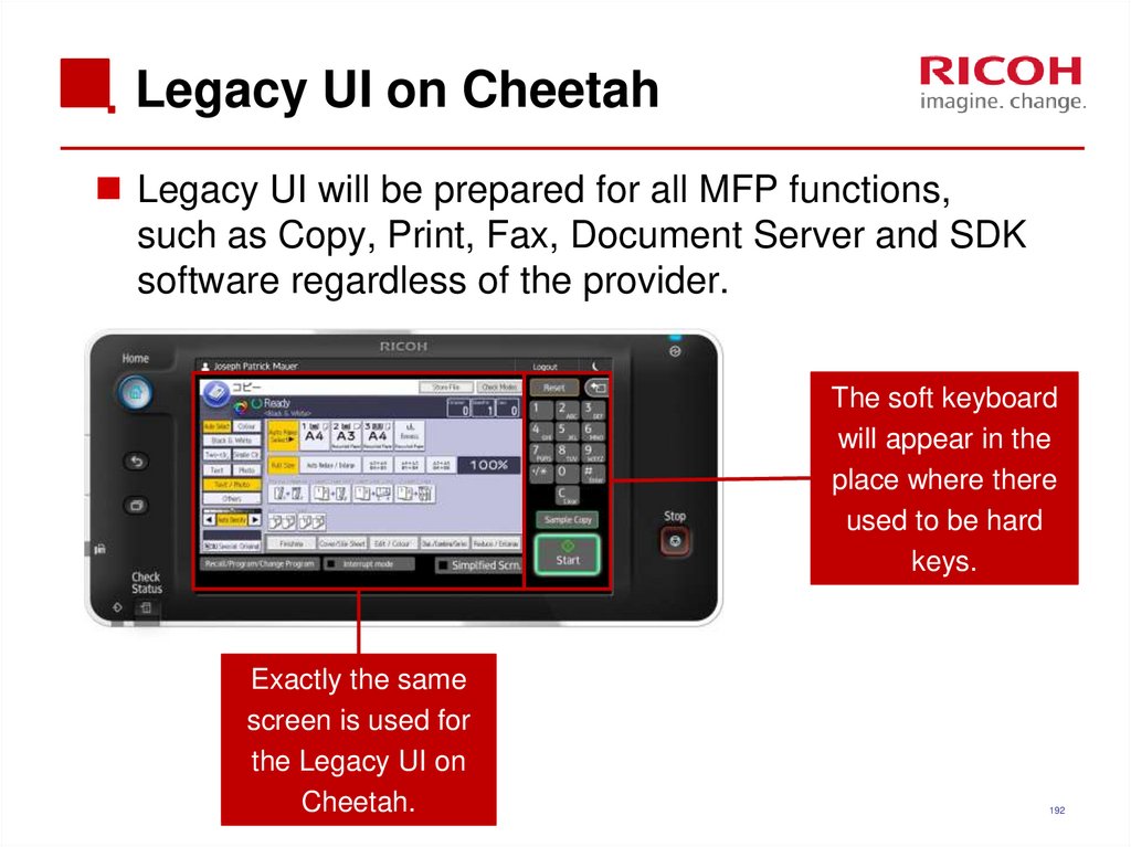 Legacy UI on Cheetah