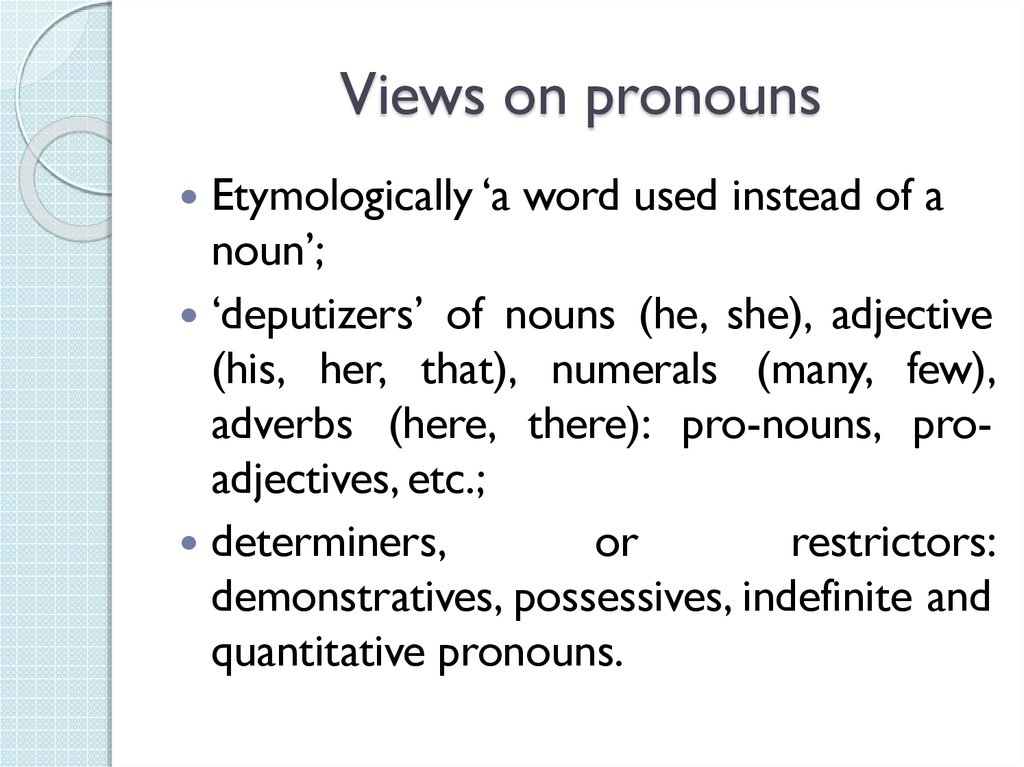 The Adjective. The Pronoun. Lecture 8 - презентация онлайн