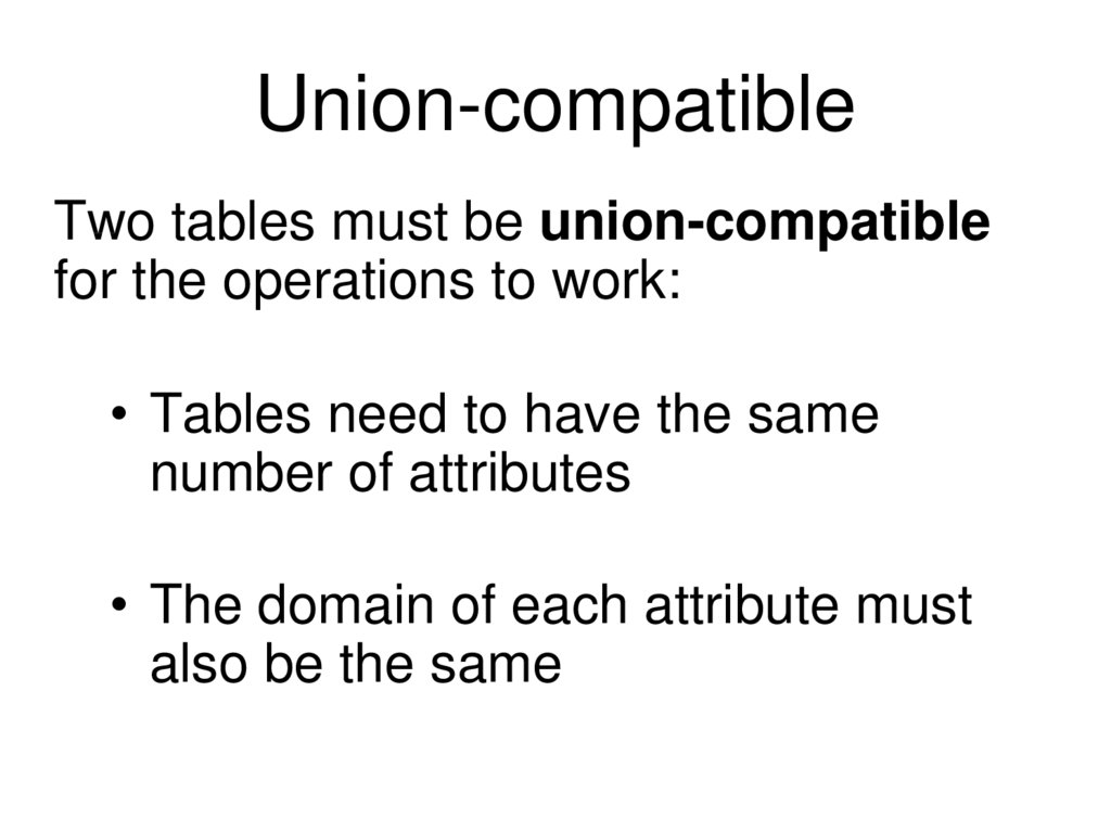 Union-compatible