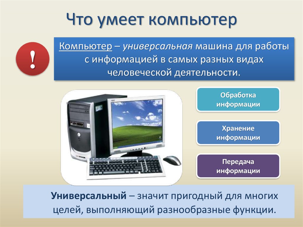 Что умеет компьютер презентация 1 класс