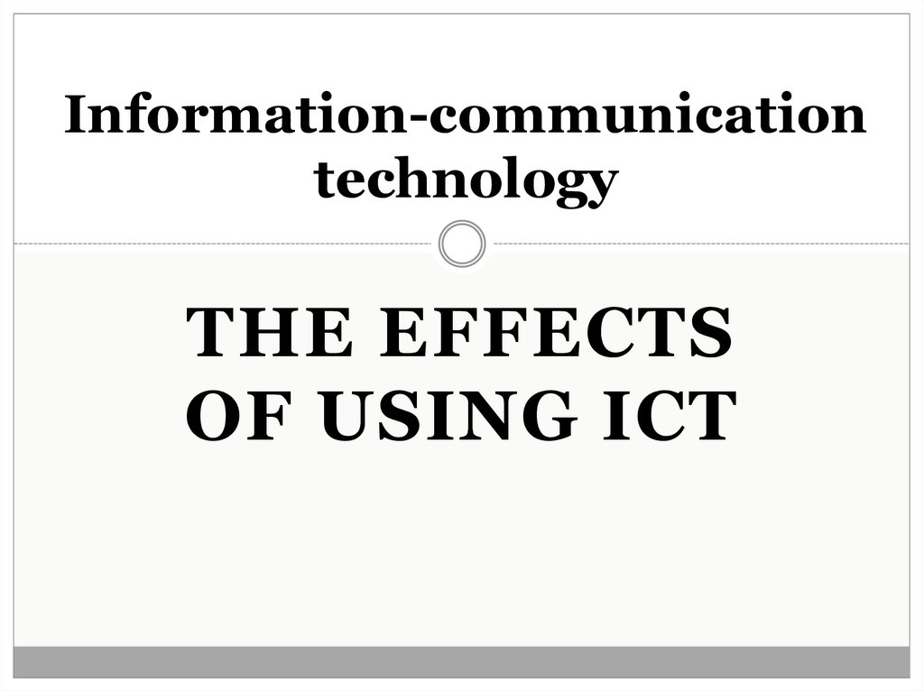 Information-communication technology