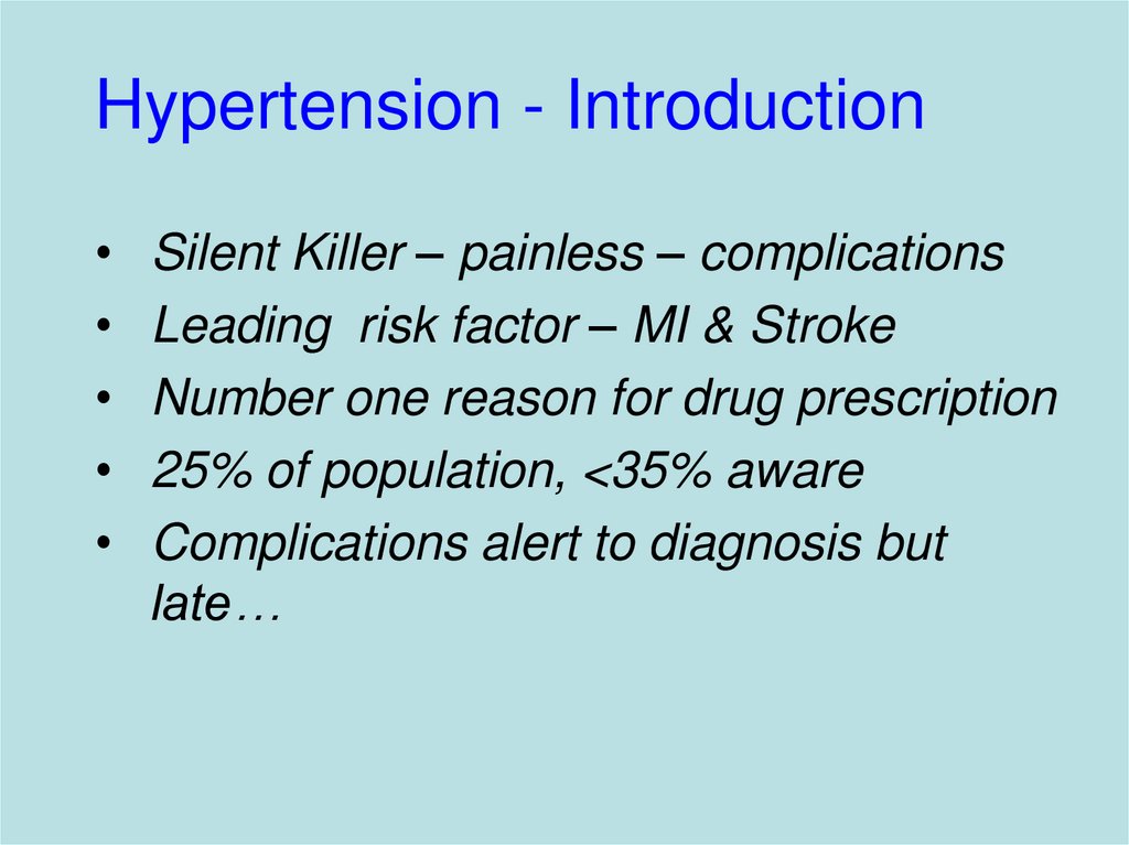 Hypertension - Introduction