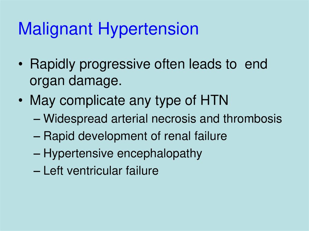 Malignant Hypertension