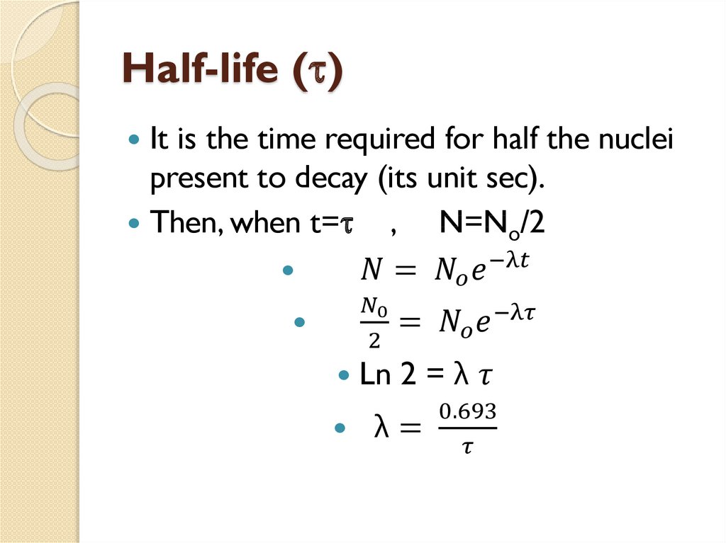 half life calculus examples