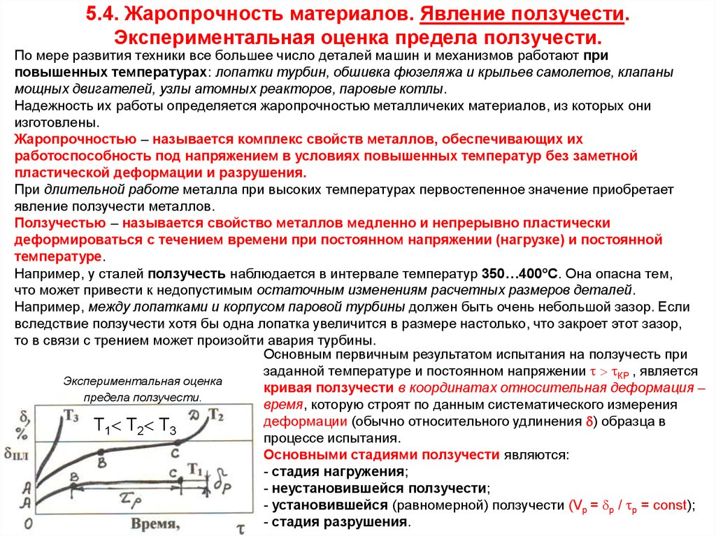 Температура детали. Характеристики ползучести металла. Характеристики ползучести материалов.. Ползучесть металлов и сплавов. Ползучесть металла при температурах.