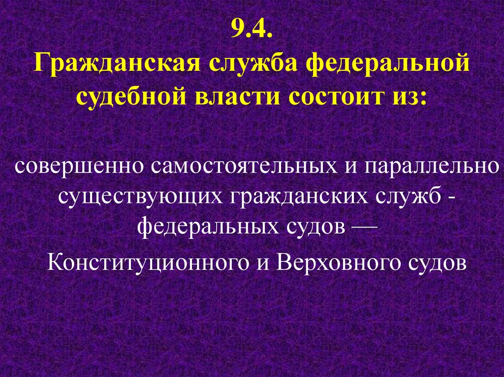 Федеральная гражданская служба находится