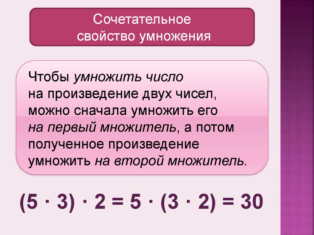 План конспект переместительное свойство умножения 2 класс